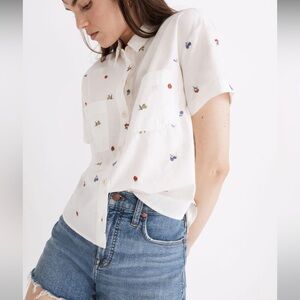 Madewell Beachside Shirttail Top in Fresca Fruit